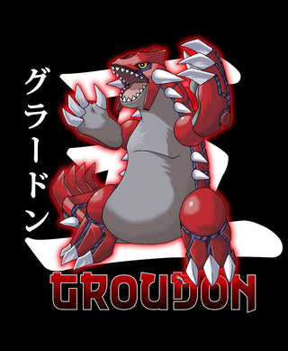 Groudon Backprint x Pokemon x Oversized Shirt Premium