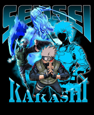 Sensei Kakashi Backprint x Naruto x Oversized Shirt Premium