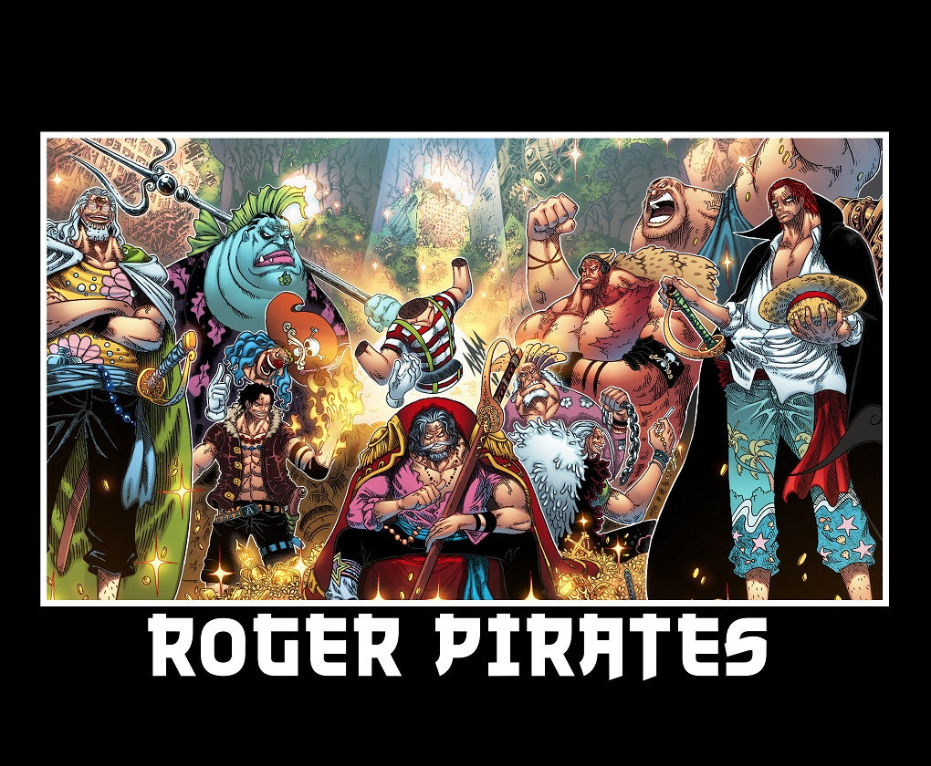 Roger Pirates Frontprint x One Piece x Oversized Hoodie Premium
