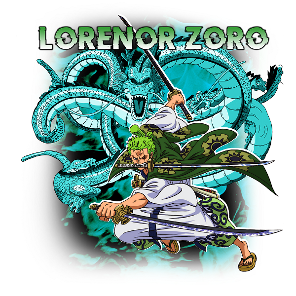 Lorenor Zoro Front- Backprint x One Piece x Oversized Hoodie Premium