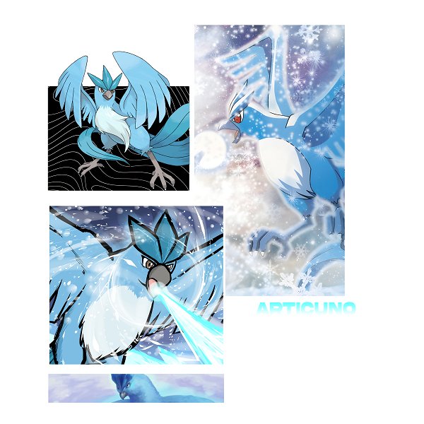 ARKTOS ist ein legendäres Vogel-PKMN, das Eis manipulieren kann. Das Schlagen seiner Flügel bringt die Luft zum Gefrieren. Dadurch soll es zu schneien beginnen. FR	Eines der legendären Vogel-POKéMON. Aufgrund seines langen Schweifs, den es hinterherzieht, ist sein Flugstil hinreißend