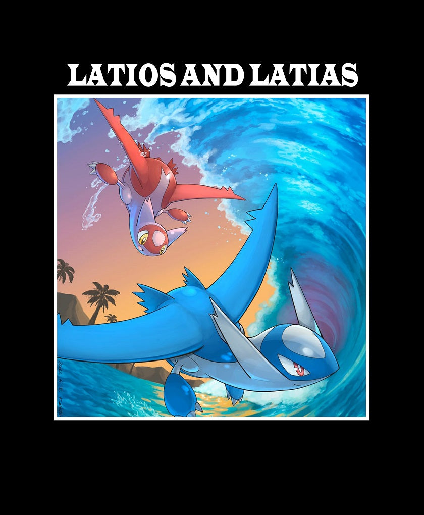 Latios & Latias x Pokemon x Oversized Shirt Premium