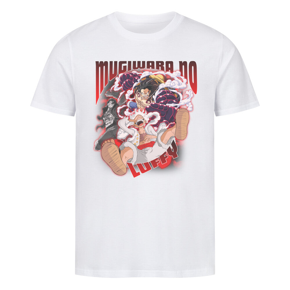 Mugiwara no Luffy / One Piece / Exclusive Anime-Collection /  Basic Organic Premium Shirt Auf Zou traf die Gruppe auf einen Teil der vorausgefahrenen Strohhüte und ließen sich die zwischenzeitlichen Geschehnisse erzählen. Der Stamm der Minks wurde vom Piraten Jack, einem Untergebenen Kaidos, angegriffen, mit dem Ziel, den Aufenthaltsort von Raizo zu erfahren