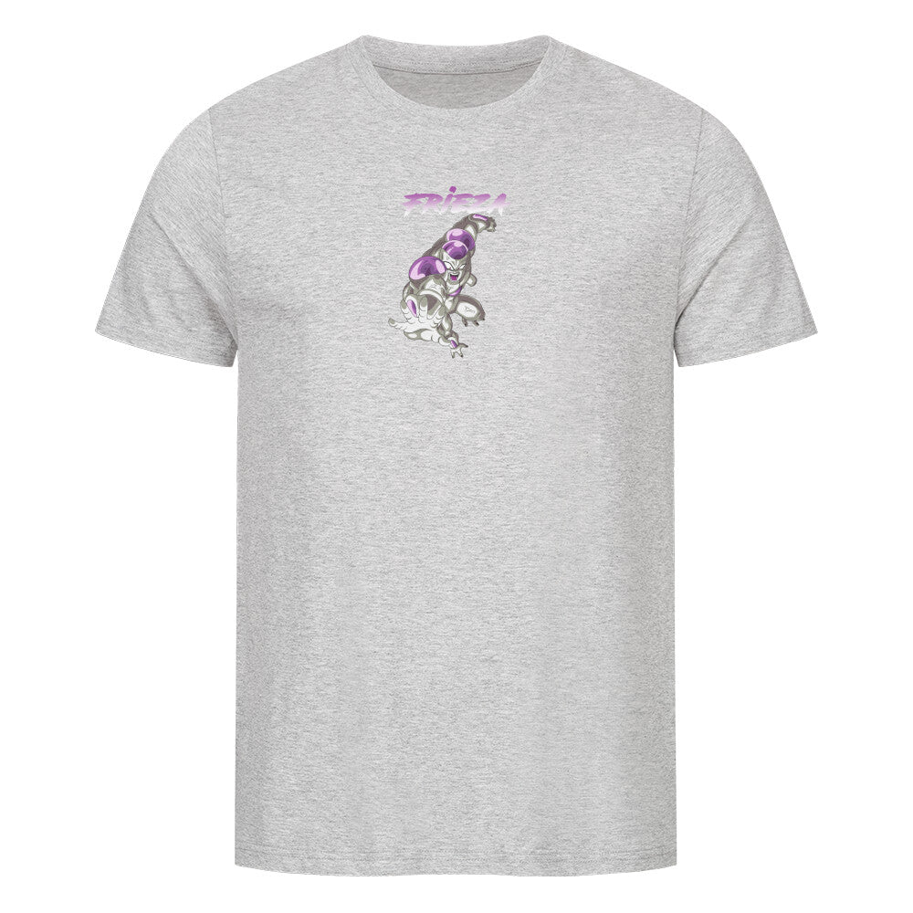 Frieza  x DBZ x Premium Organic Basic Shirt Frieza (フリーザ Furīza, lit. "Freeza") is the main antagonist of the Dragon Ball series. He is the descendant of Chilled, the youngest son of King Cold, the younger brother of Cooler and the father of Kuriza. After inheriting Cold