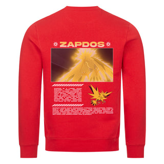 Zapdos / Pokemon /  Premium Organic Sweatshirt  Zapdos basiert vermutlich auf einem Donnervogel⁠Wikipedia-Icon. Dieser stammt aus der Mythologie der nordamerikanischen Indianer, die den Donnervogel als gewaltigen Vogel beschreiben, der unter anderem Unwetter mit sich bringt. Zapdos
