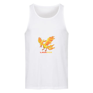 Lavados x Premium Organic Tanktop, Moltress Merch, Pokemon Merchandise,  Along with Articuno and Zapdos, it is one of the three Legendary birds of Kanto. Moltres is a large, avian Pokémon with golden plumage. It has a long, flowing head crest and a billowing tail, both made of reddish-orange and yellow flames