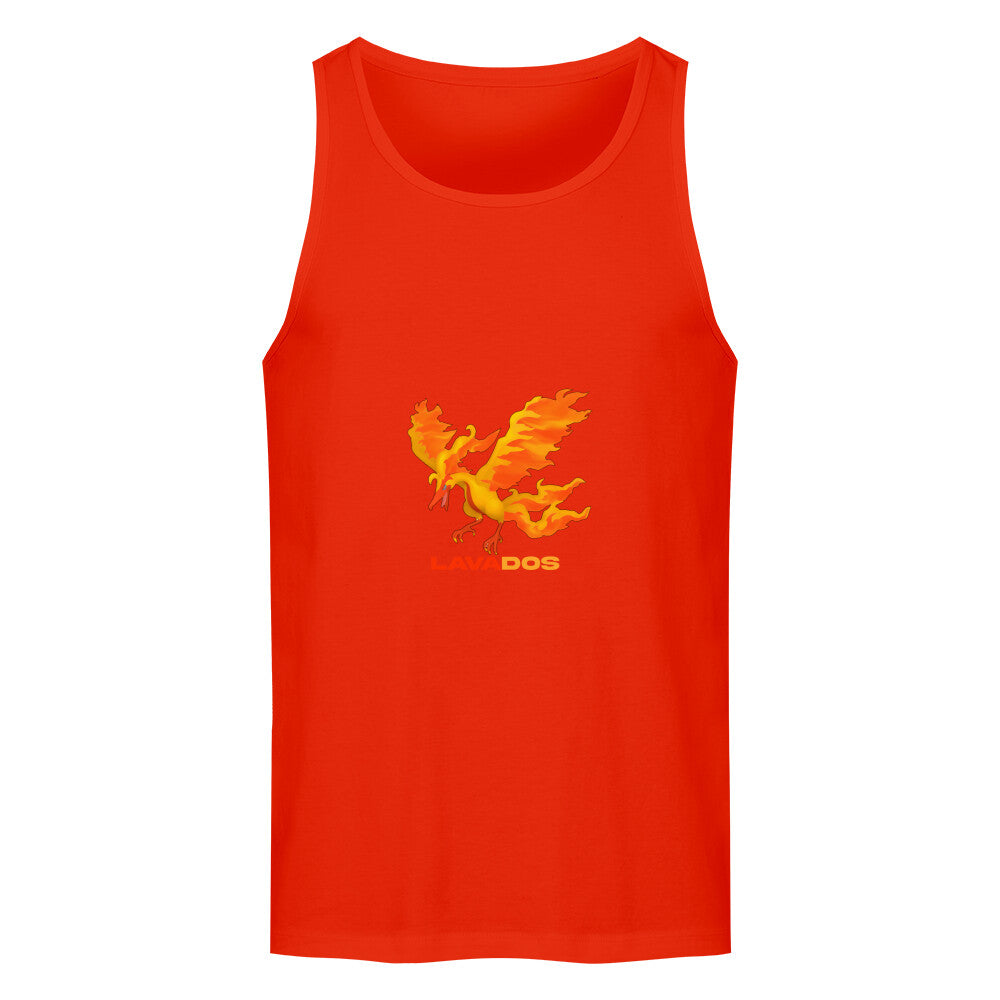 Lavados x Premium Organic Tanktop, Moltress Merch, Pokemon Merchandise,  Moltres (Japanese: ファイヤー Fire) is a dual-type Fire/Flying Legendary Pokémon introduced in Generation I.  It is not known to evolve into or from any other Pokémon.  In Galar, Moltres has a dual-type Dark/Flying regional form that was introduced in The Crown Tundra expansion of the Pokémon Sword and Shield Expansion Pass.