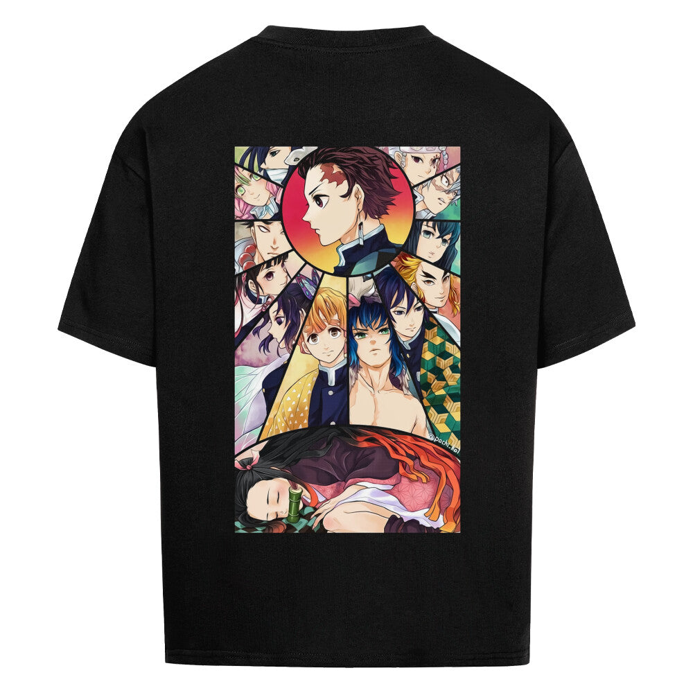Lässiges Demon Slayer Oversize Shirt, elegantes Fan-Merchandise, leicht und bequem, geeignet für alle Geschlechter, ideal für Casual-Styles und Anime-Veranstaltungen, qualitativ hochwertiges Print-Design.