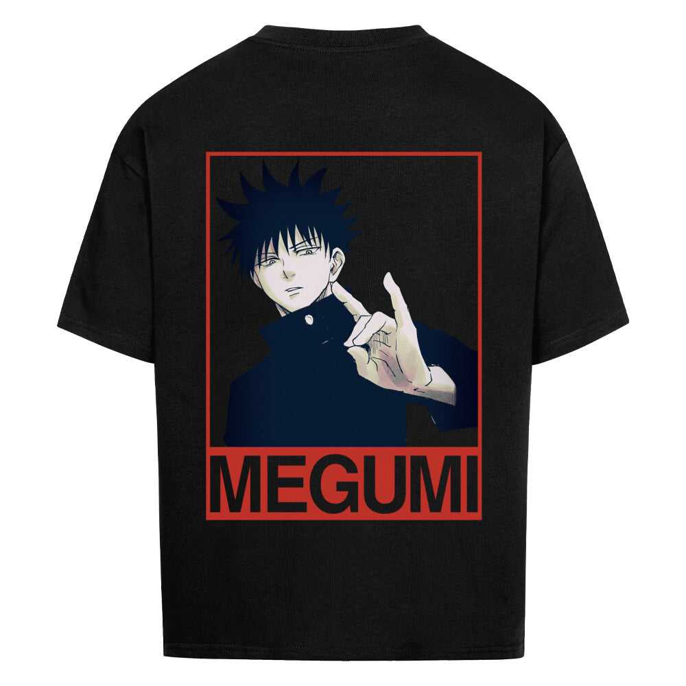 Trendiges schwarzes Oversize Shirt mit Megumi Fushiguro 2, 