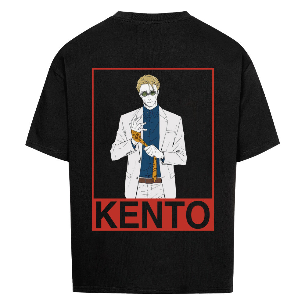 Schwarzes Oversize Shirt mit Kento Nanami, aus 
